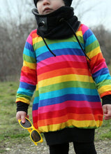 Lade das Bild in den Galerie-Viewer, Jersey Regenbogenstreifen, 10cm, Ökotex Standard