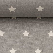 Lade das Bild in den Galerie-Viewer, beschichtete Baumwolle, Meluna, grau mit Sternen, 10cm

