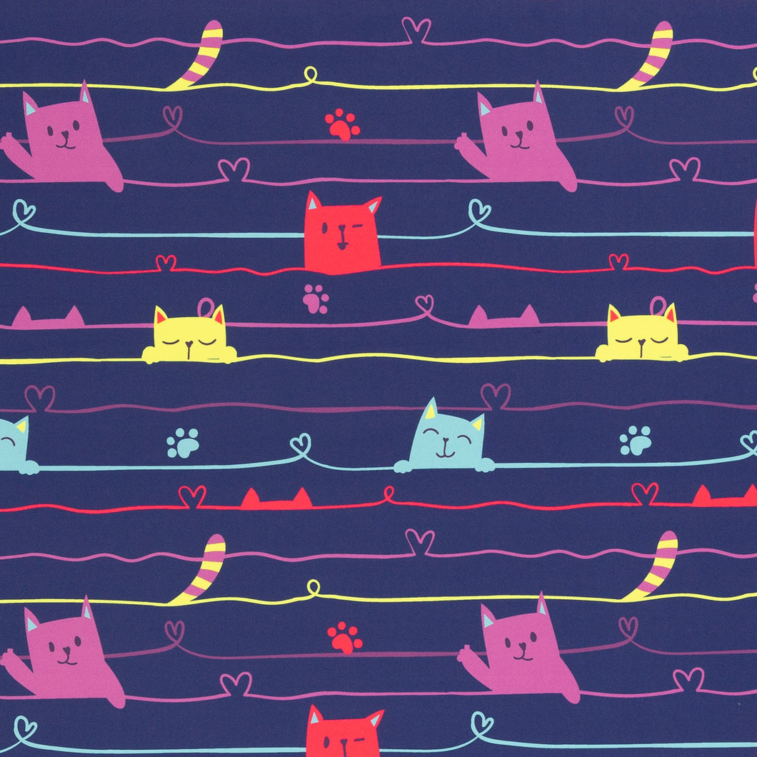 Swafing Fiete Softshell mit Katzen, blau, 10cm